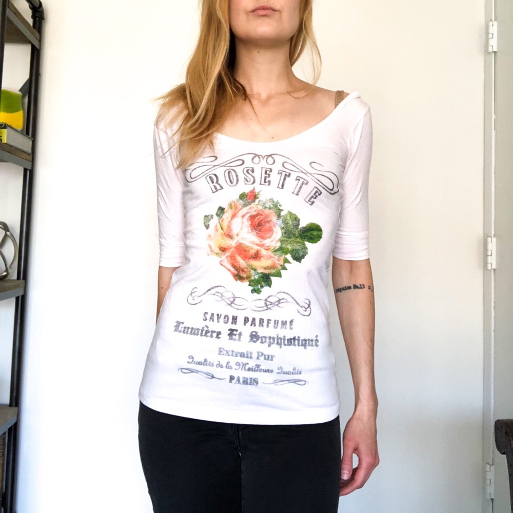 Urban Outfitters Scoop Neck Floral T-Shirt